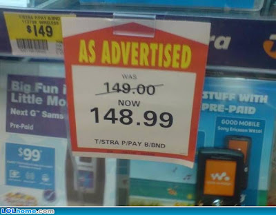 photo of a funny discount sign