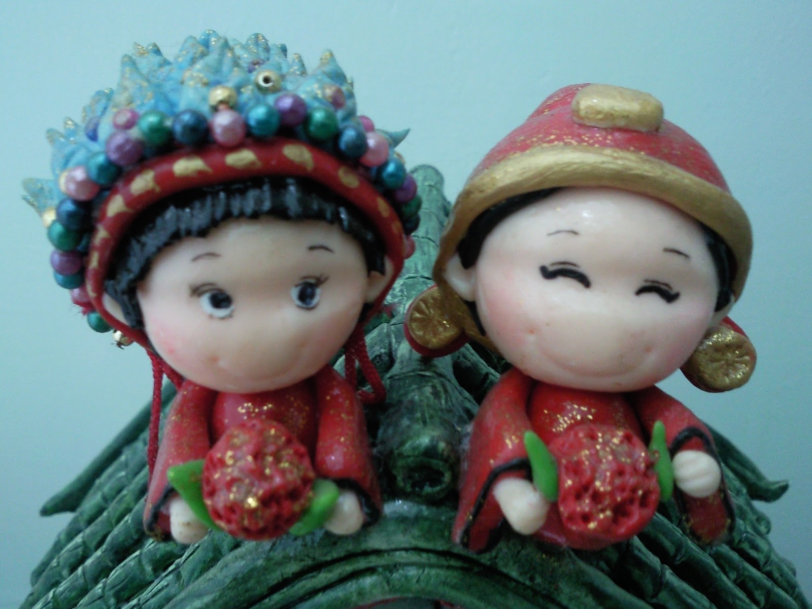 QQ Clay Art Chinese Wedding Tissue Box (WTB0002)