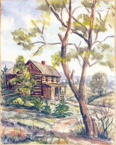 Laurel Hill Settlement Brown S Farm Harshberger Cabin Painting