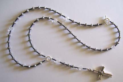 21" Sterling Rosary Necklace $40.00