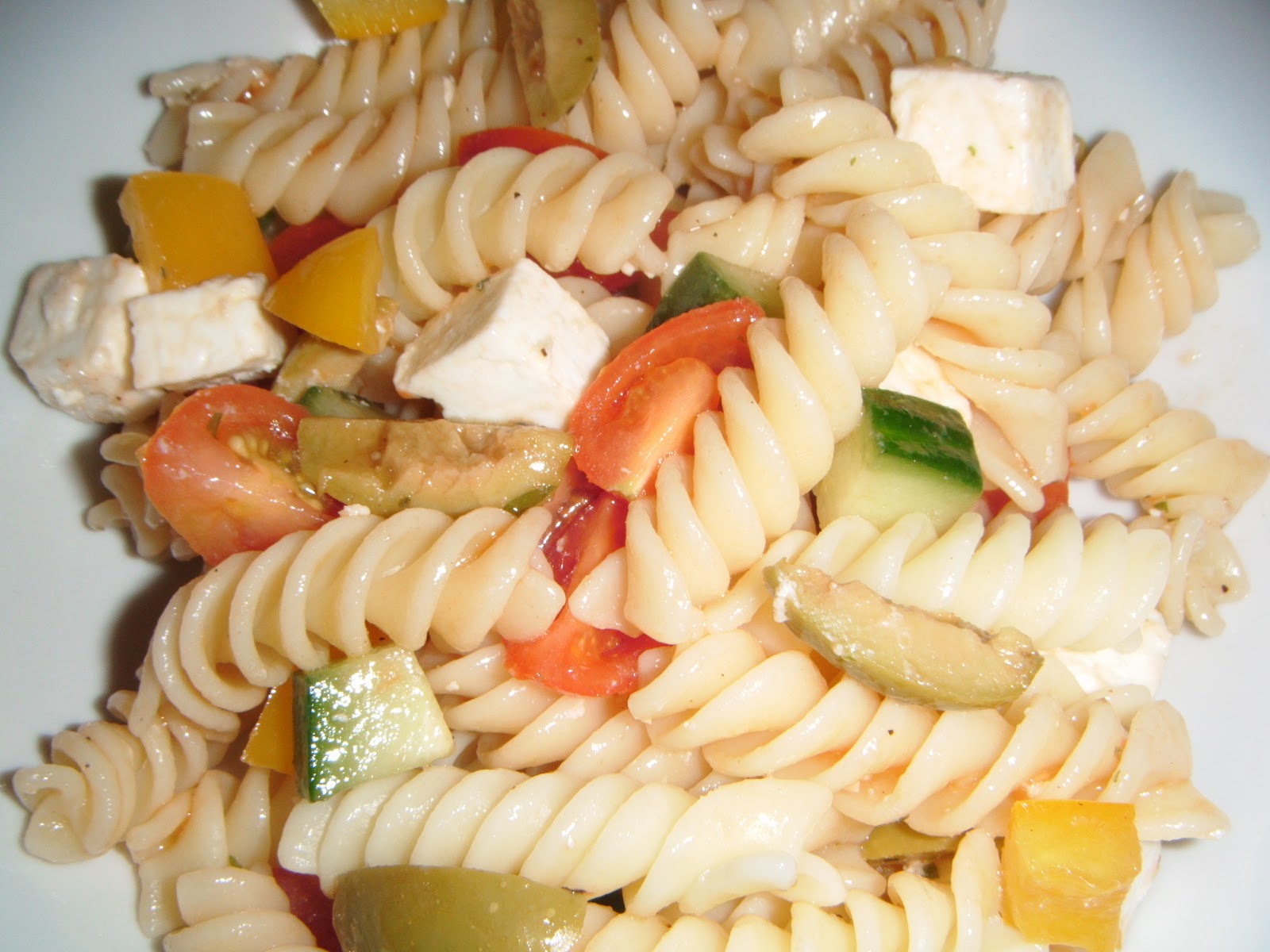 We Don't Eat Anything With A Face Pasta Salad with Halloumi