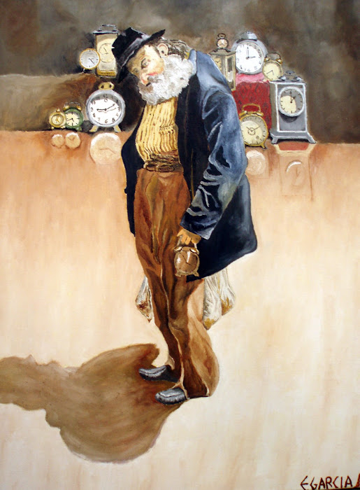 Óleo sobre lienzo "El Relojero" 61 x 46 cm