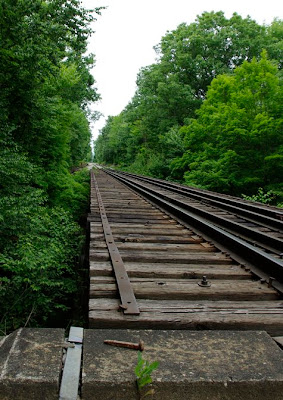 Railroad bridge over Cushman Brook in Amherst, Mass