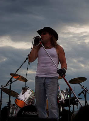 The Lynyrd Skynyrd Experience band playing at the Kiwanis Fireworks Festival