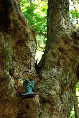 Tree angel watching over the Amethyst Brook Labyrinth