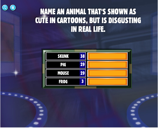 Facebook Family Feud Cheats: Name an animal that's shown as cute in