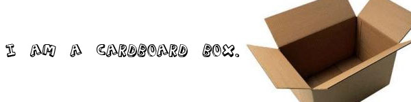 I am a Cardboard Box.