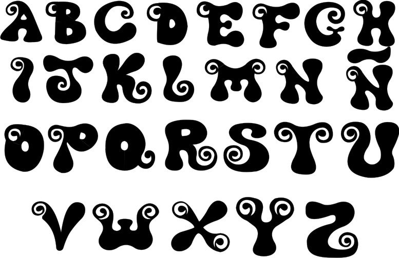 Letras mayusculas ligadas del abecedario - Imagui