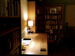 "I'm going to stare at the whorled grain of wood in this desk...to make it confess everything."  LL