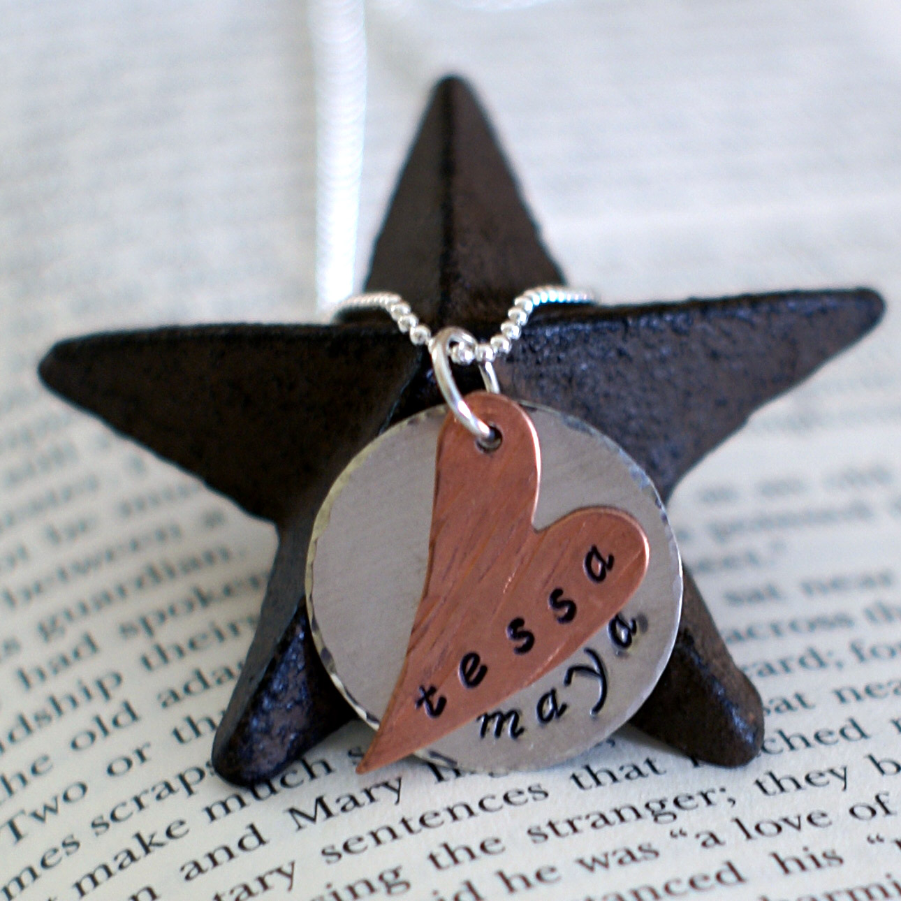 Blue Maven Stamped Sterling Silver Pendants