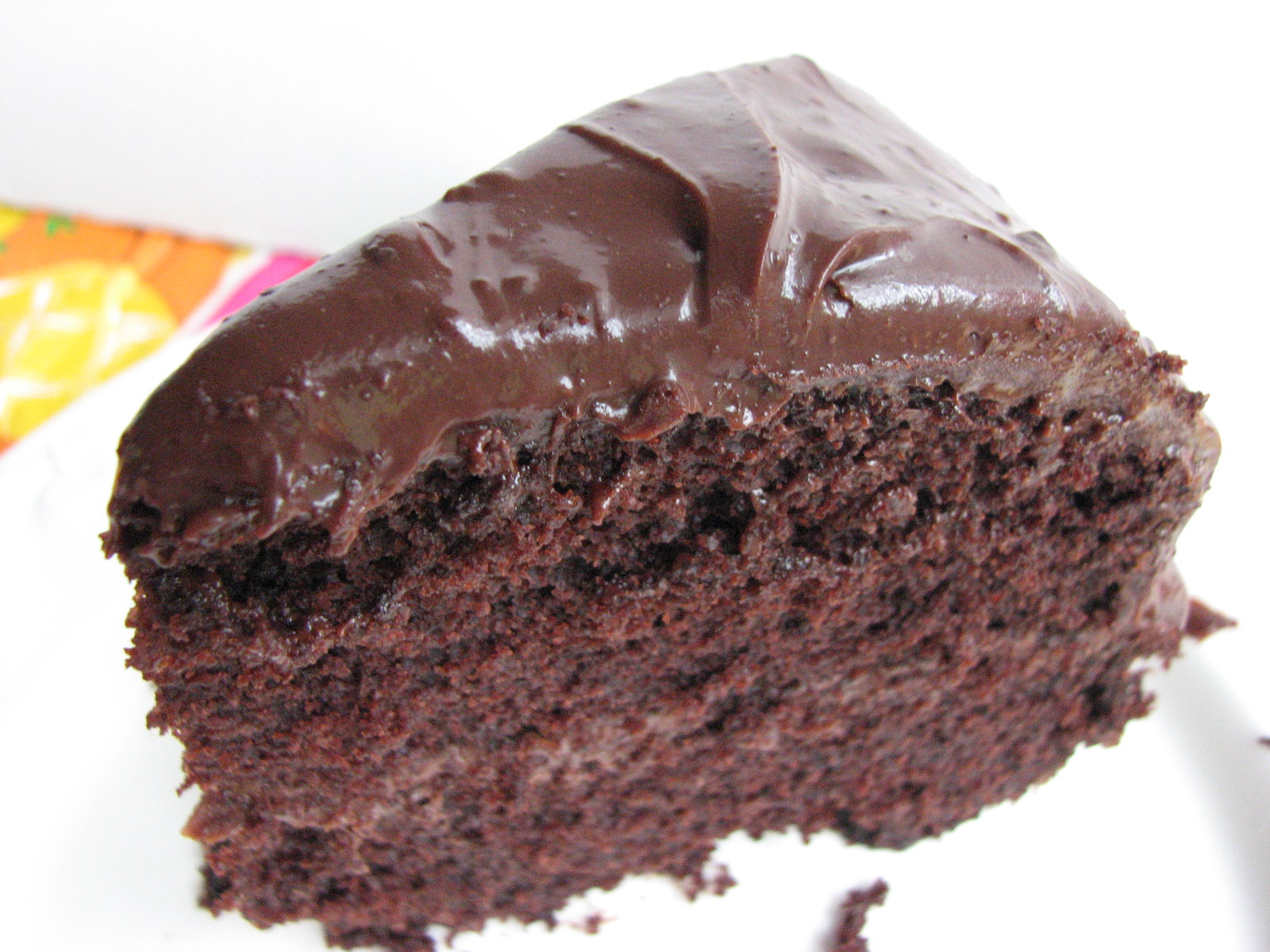 Old Fashioned Chocolate Cake With Glossy Chocolate Icing Old Fashioned Chocolate Cake With Glossy Chocolate Icing