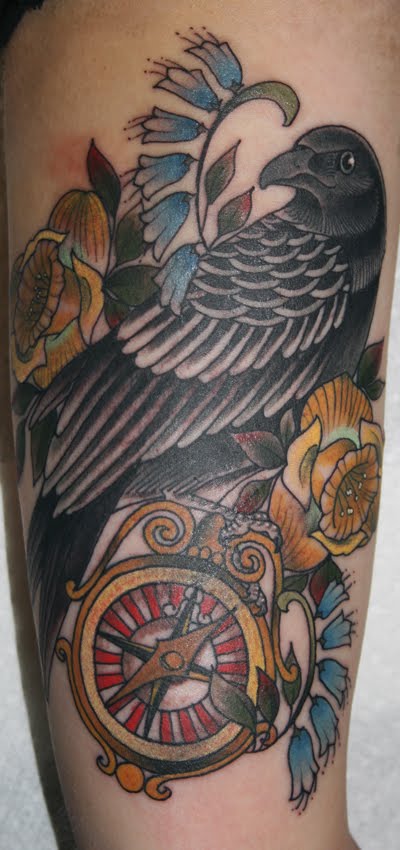 here's a couple of tattoos i did recentlystpaul's cathedral and a crow