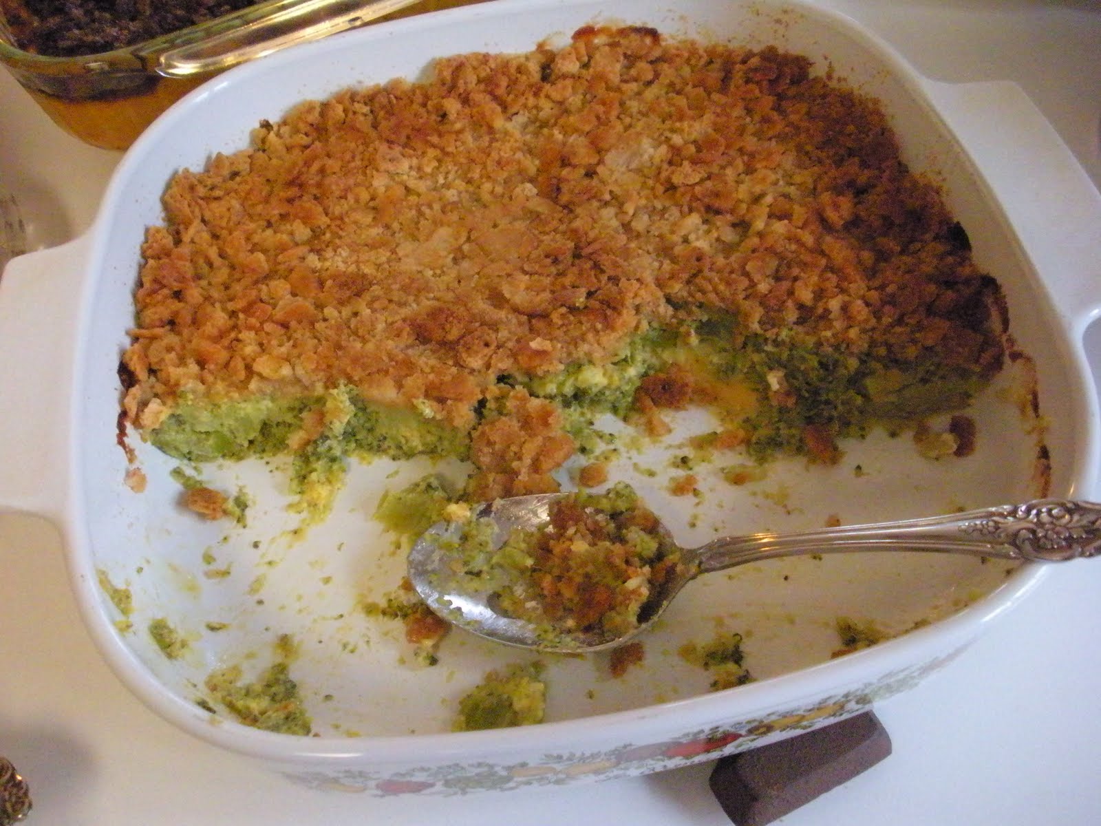 NOT A REAL HOUSEWIFE Gingersnap Sweet Potatoes and Broccoli Casserole