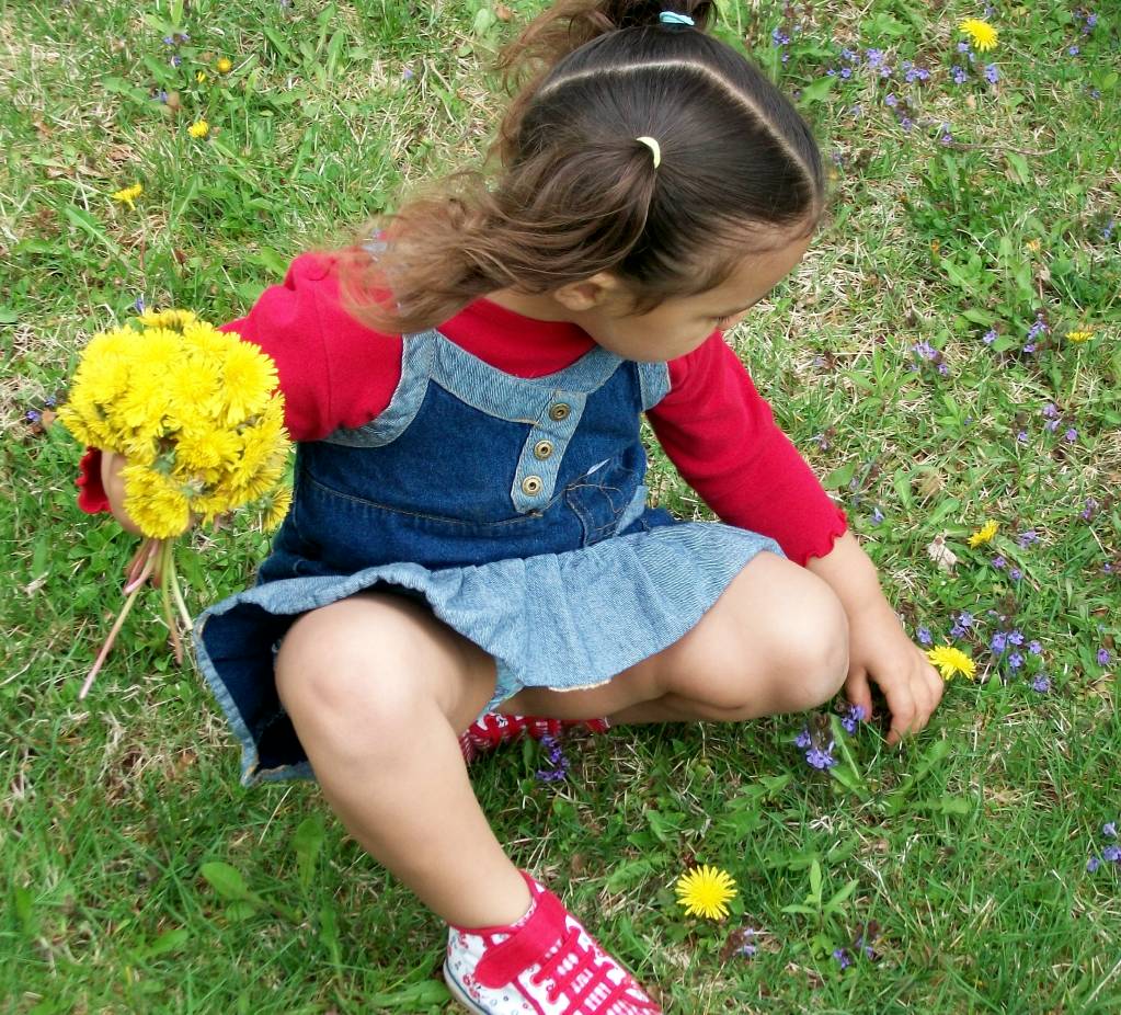 The Purple Pocket Outside Fun Picking Flowers