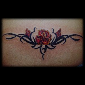 Trendy Tribal Rose Tattoos 