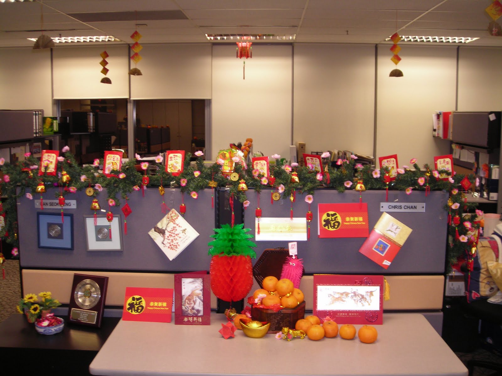 Chinese New Year decoration that sat in the lobby of an office