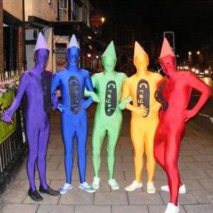 crayons a good group costume is to get all your mates to choose a different colour of morphsuit make pointy caps out of coloured construction paper to - Morphsuits Halloween Costumes crayons a good group costume is to get all your mates to choose a different colour of morphsuit make pointy caps out of coloured construction paper to - Morphsuits Halloween Costumes