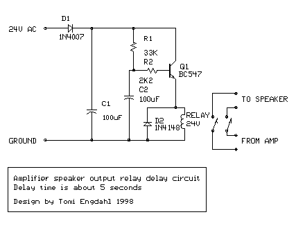 Rangkaian delay speaker amplifier-Audio amplifier output ... hair dryer circuit diagram 