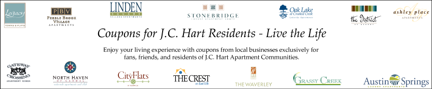 Coupons for J.C. Hart Residents - Live the Life