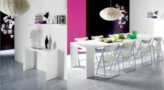 Pequeña cónsola que se transforma en una gran mesa de comedor | Ideas