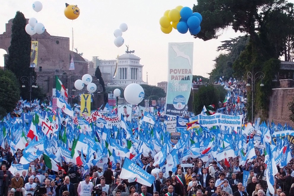 13 Ottobre 2007 manifestazione AN Roma Colosseo