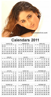 Bollywood Actress Calender 2011 Wallpapers