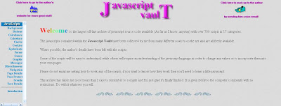 Javascript vault página inicial