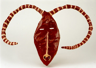 Paper mache african mask