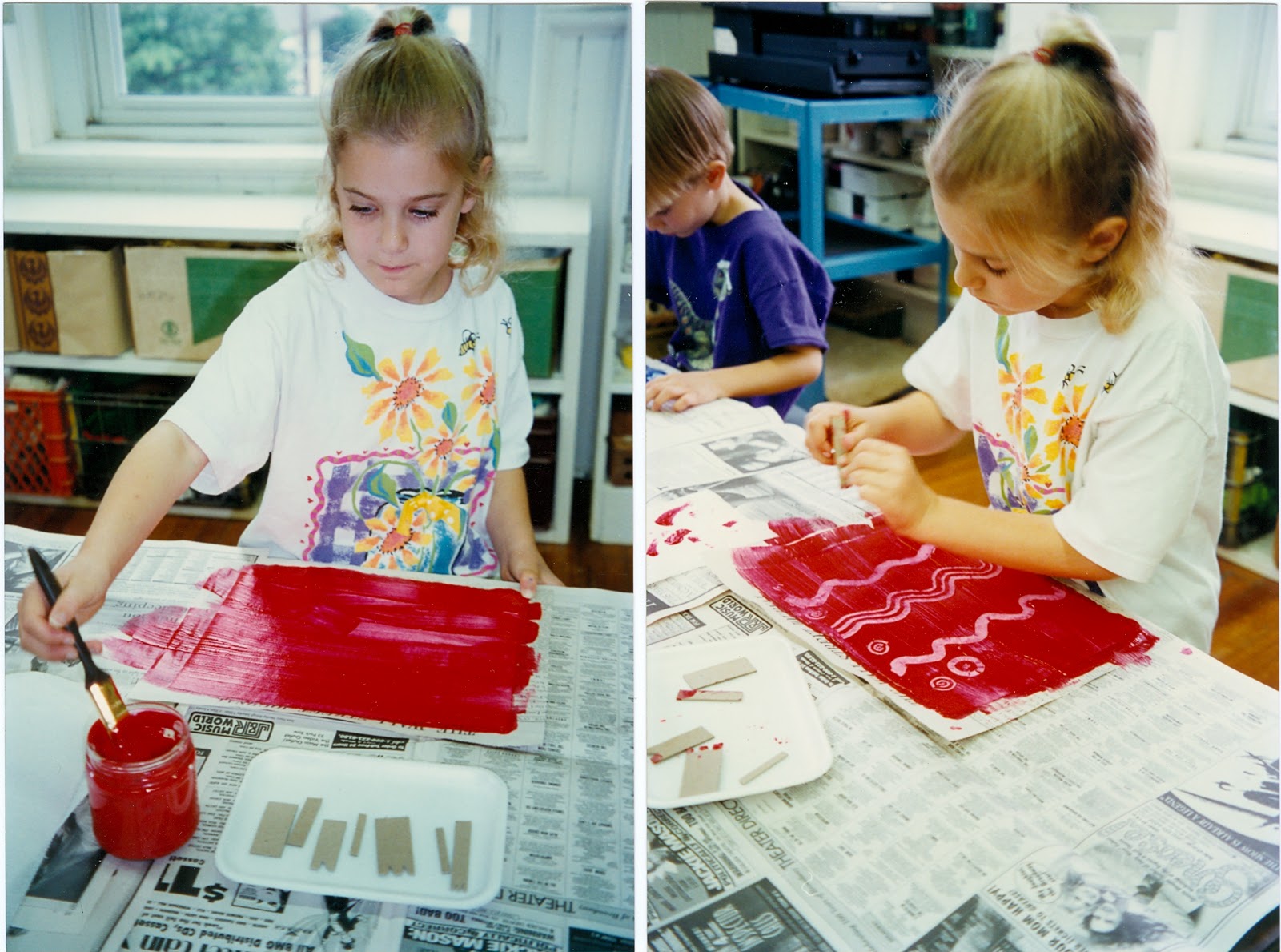 Art for Small Hands Painting & Printing Paste Paper