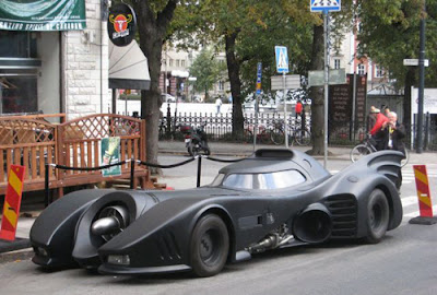 A cool full size Batmobile replica