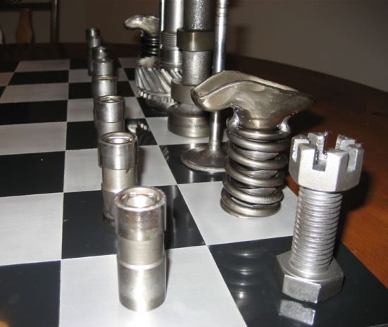 Chess From Bolts and Nuts / Real Car Engine Parts / Completely 