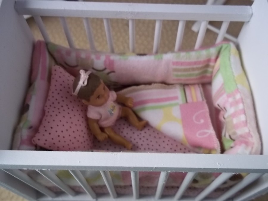 barbie doll baby crib