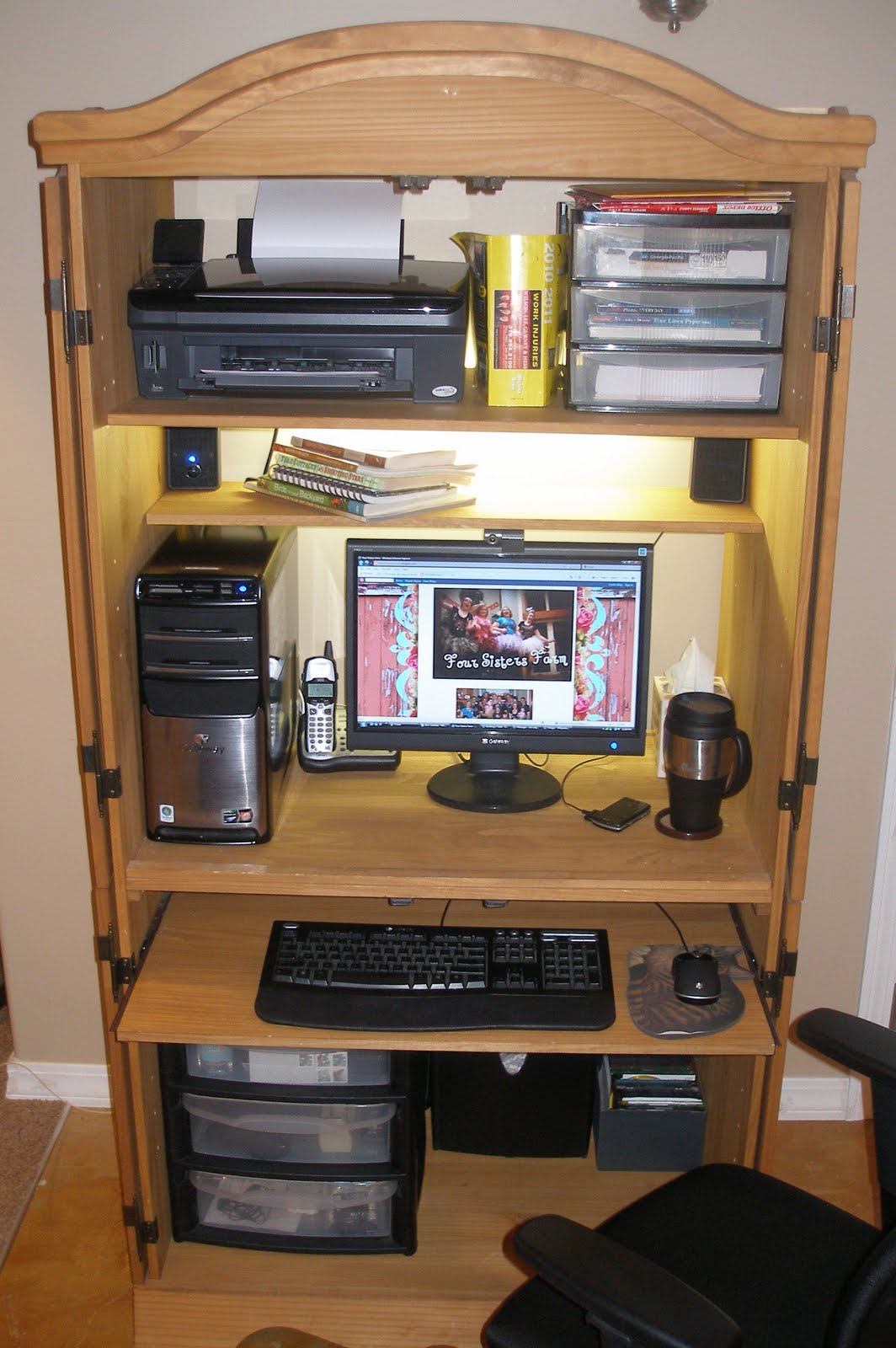 3.JPG 1,064×1,600 pixels Computer armoire, Armoire makeover, Home