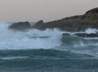 A storm on the coast of Israel, near Carmel