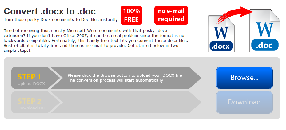 free docx to doc file converter