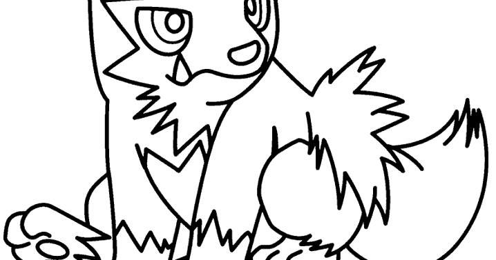 POKEMON COLORING PAGES: Poochyena of pokemon coloring pages