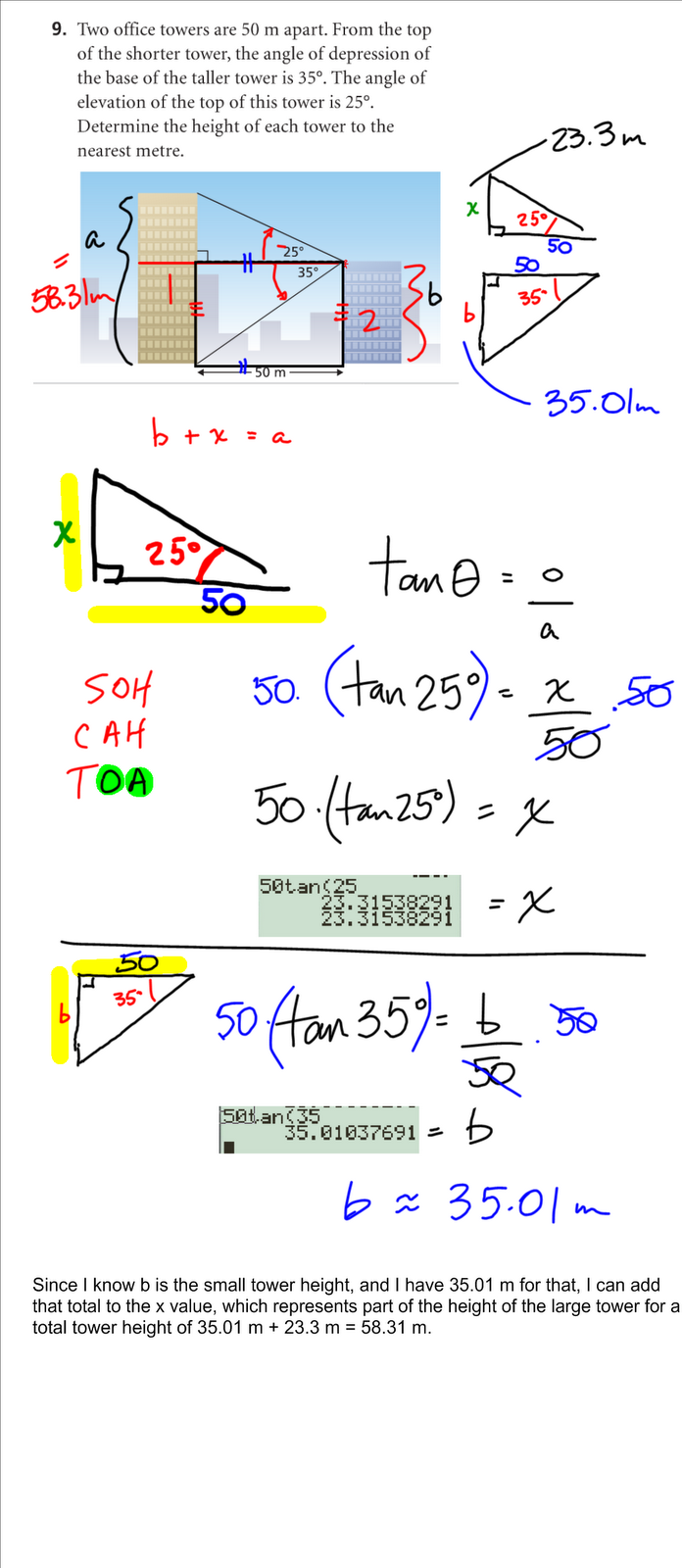 Worksheets Angles Of Elevation And Depression Worksheet 100 angles of elevation and depression worksheet with answers grade 10 foundations applied u0026 precalculus october