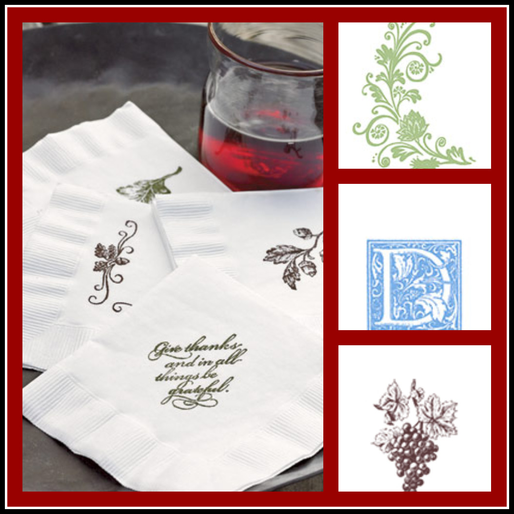 posh in a pinch {fall cocktail parties} DIY Cocktail Napkinsparty and