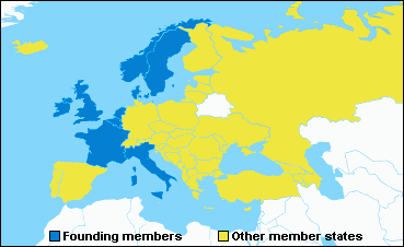 Council of Europe: map