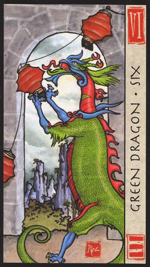 Tarot Feng Shui: Seis Dragón Verde