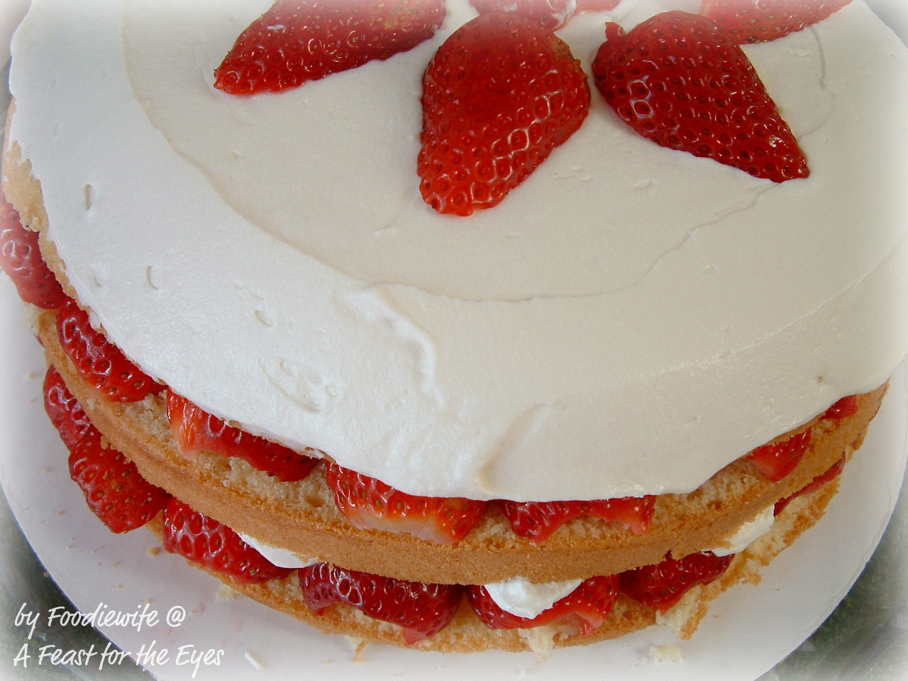 Beautiful, Creamy Strawberry Cream Cake, from America’s Test Kitchen/Cook’s Illustrated