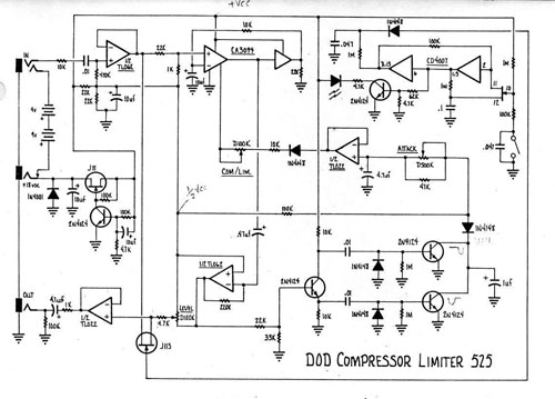 GuitarTech: DOD Compressor Limiter 525 active b pickup wiring diagram for guitar 