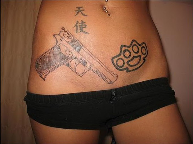 Modern Gun Tattoos Designs