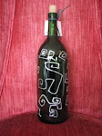 Hand Painted Glass Bottle