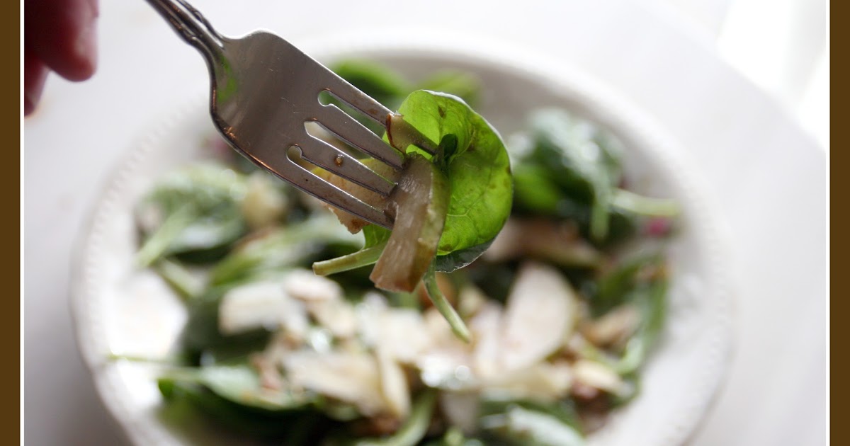 Cooking with Chopin, Living with Elmo Maple Balsamic Vinaigrette and Pear Spinach Salad