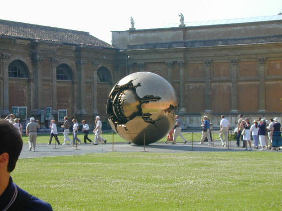 Art in the Vatican - Giant Golden Globe Scuplture