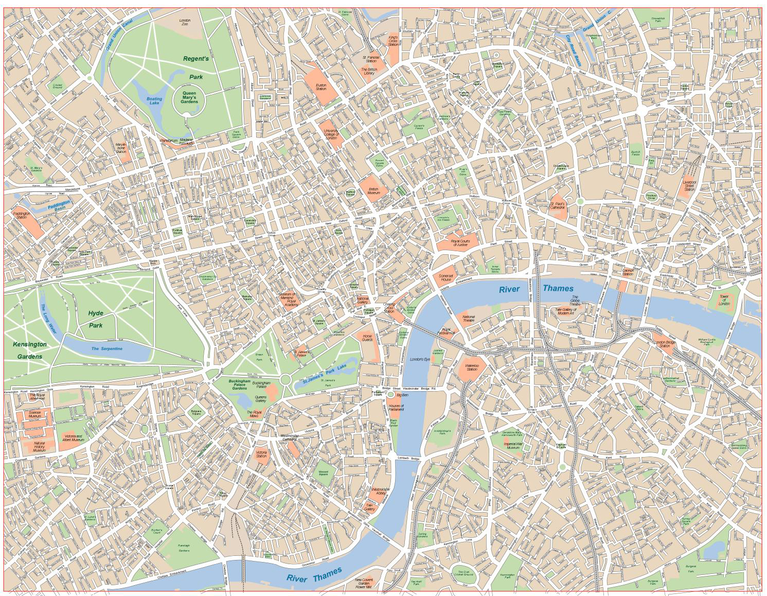 Mapa De Londres Ciudad