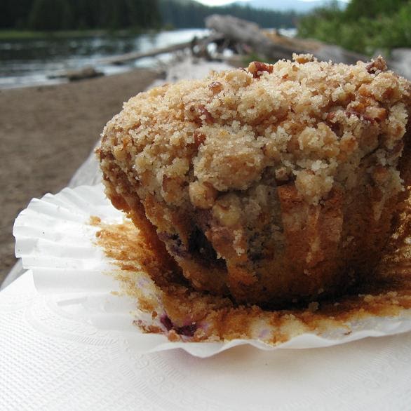 An Eskimo bakes Boysenberry whole wheat muffins