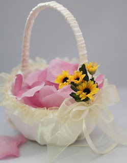 sunflower flower girl basket