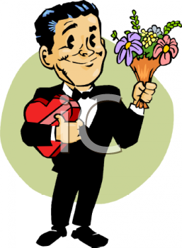 0511-0809-1916-1249_Old_Fashioned_Guy_in_a_Tux_Bringing_Flowers_and_Candy_clipart_image.png